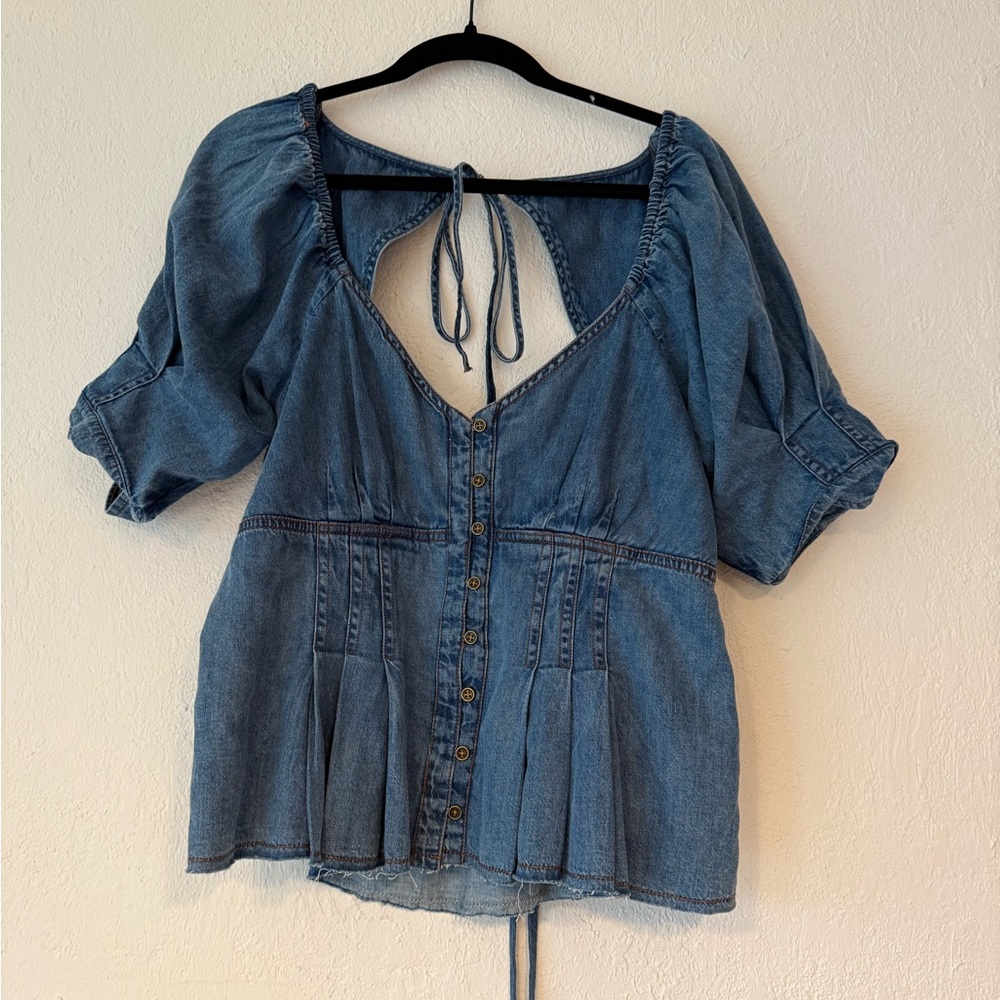 Anthropologie pilcro denim Top NWOT